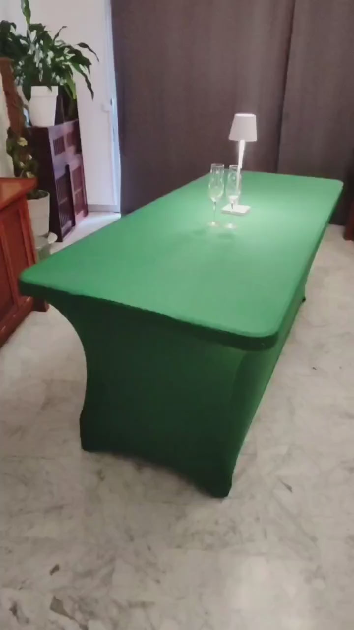nappe extensible spandex elasthanne evenementiel vert fonce