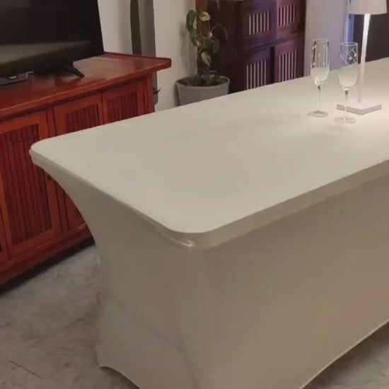 nappe extensible spandex elasthanne evenementiel creme