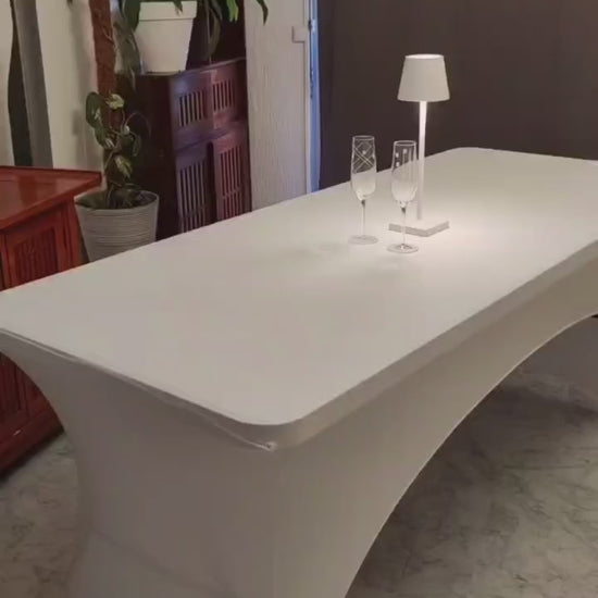 nappe extensible spandex elasthanne evenementiel arc blanc