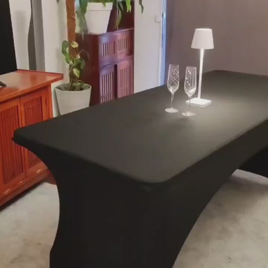 nappe extensible spandex elasthanne evenementiel arc noir