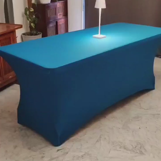 nappe extensible spandex elasthanne evenementiel bleu clair