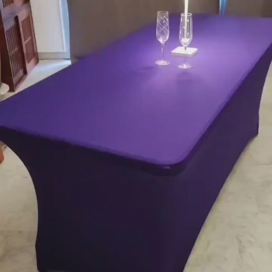 nappe extensible spandex elasthanne evenementiel violet