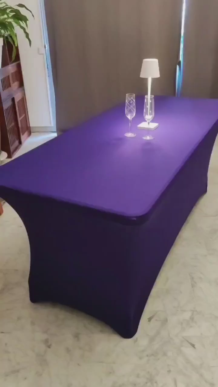 nappe extensible spandex elasthanne evenementiel violet
