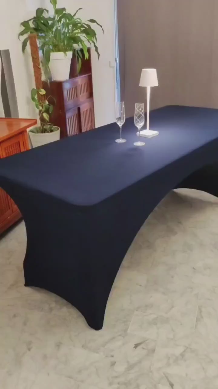 nappe extensible spandex elasthanne evenementiel bleu marine