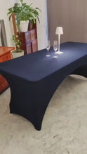 Charger et lire la vidéo dans la visionneuse de la Galerie, nappe extensible spandex elasthanne evenementiel bleu marine
