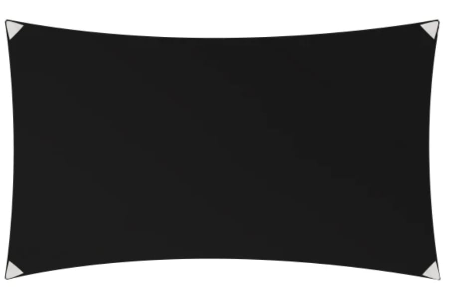 toile ombrage lycra rectangle noir