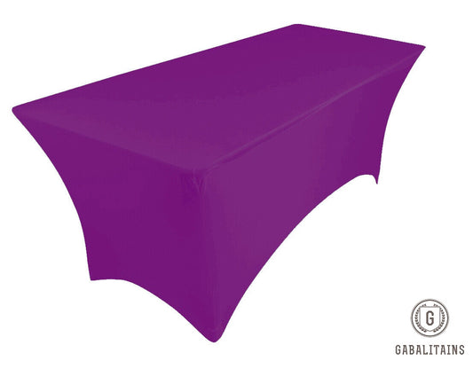 housse nappe rectangle spandex extensible 4ft 120x60x75cm raisin