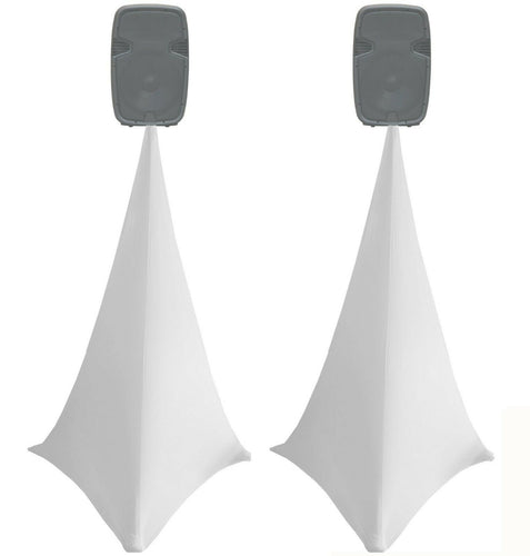 paire de housse scrim trepied blanc 