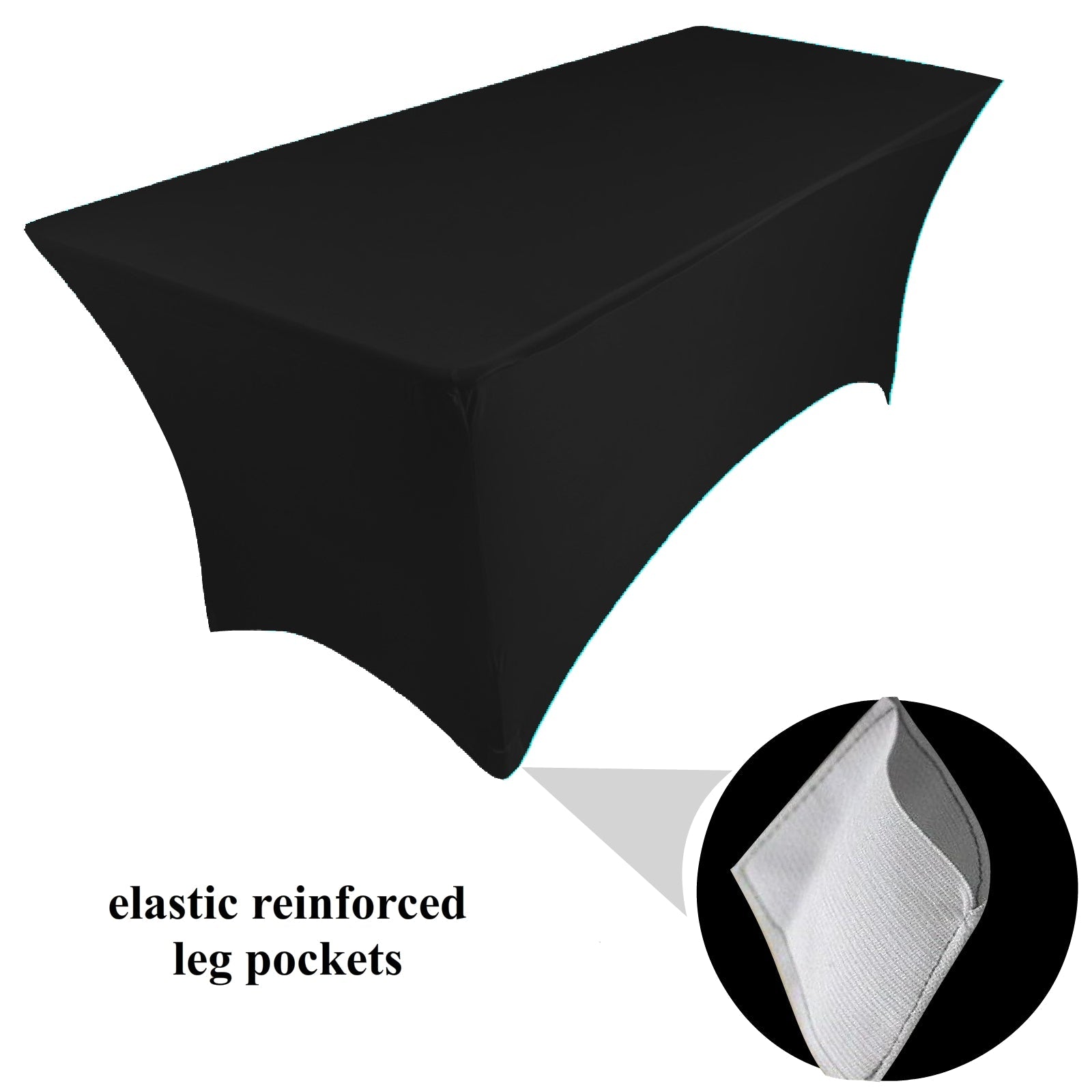 NAPPE RECTANGULAIRE SPANDEX 6ft PINK Gabalitains