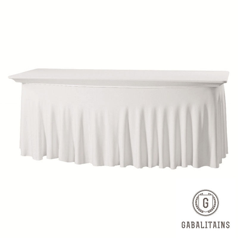 nappe juponnée blanche 6ft table événement