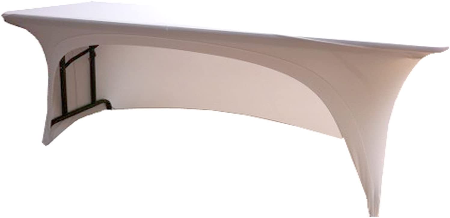 HOUSSE NAPPE RECTANGULAIRE ARCHE SPANDEX 6ft 183x75x75cm BLANC POSE