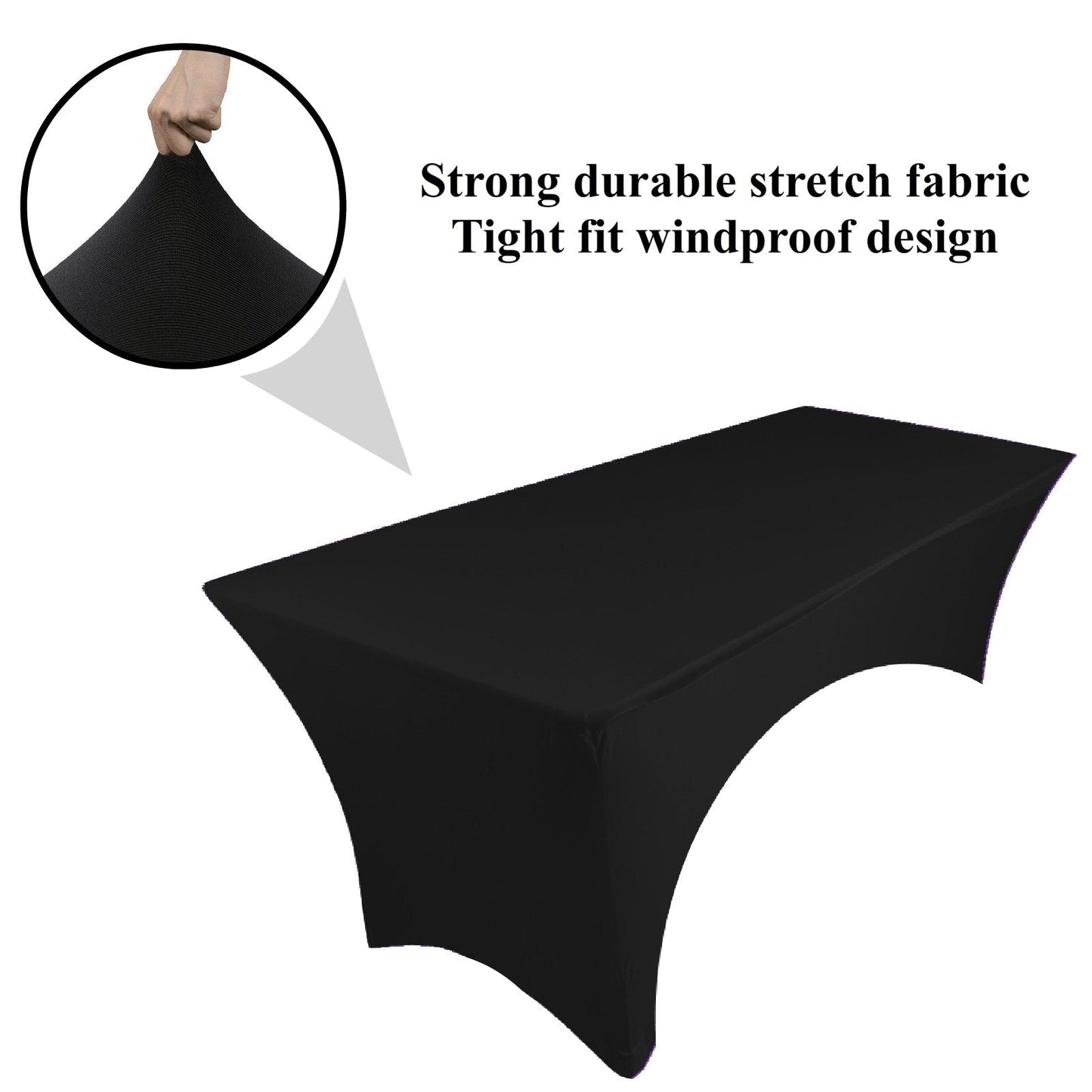 HOUSSE NAPPE RECTANGULAIRE ARCHE SPANDEX 6ft 183x75x75cm EXTENSIBLE