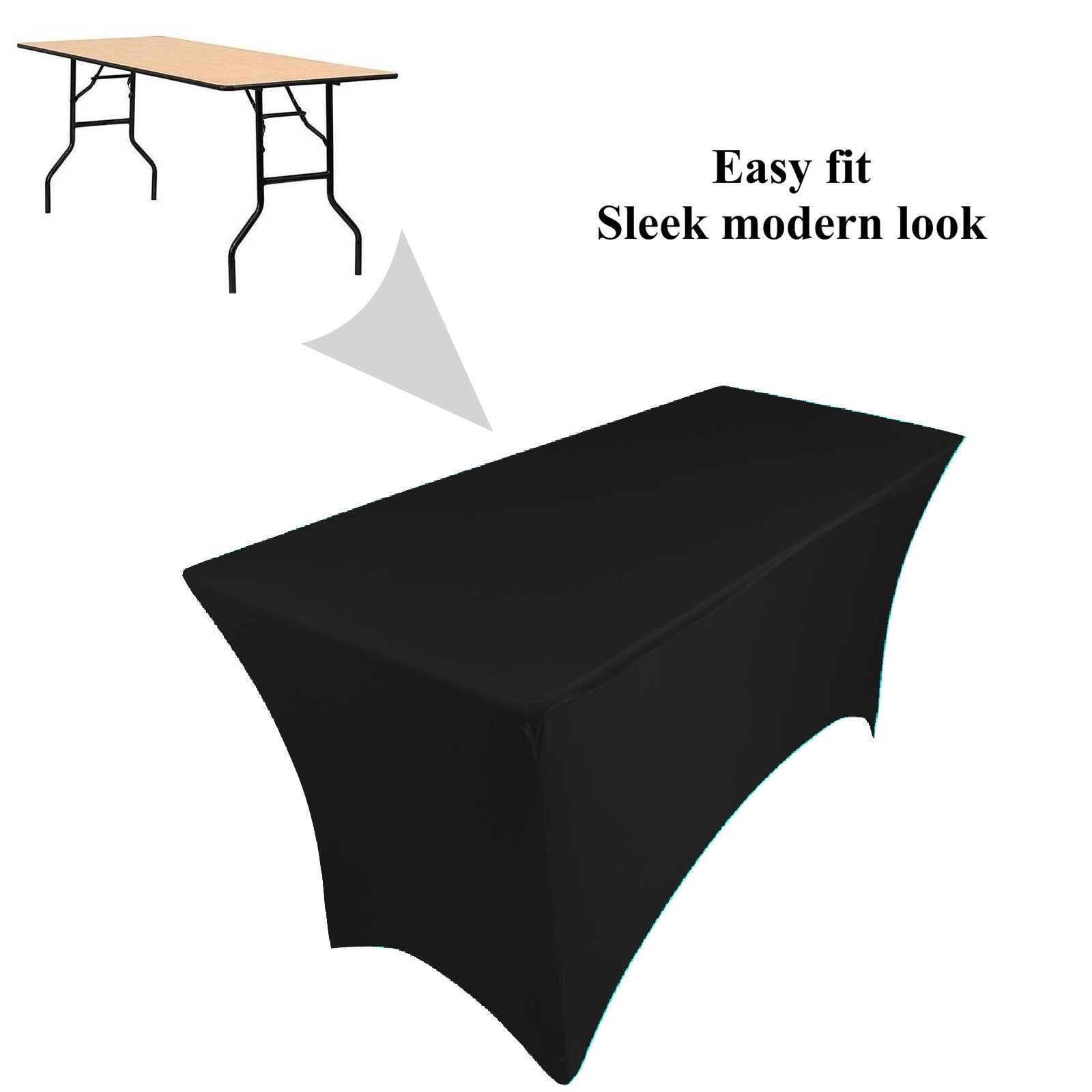 HOUSSE NAPPE RECTANGULAIRE ARCHE SPANDEX 6ft 183x75x75cm HABILLAGE