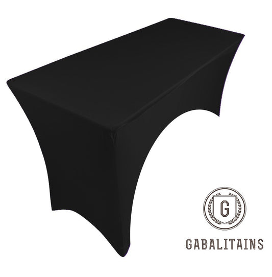 nappe spandex elesthanne 1 coté arché noir evenementiel 6ft