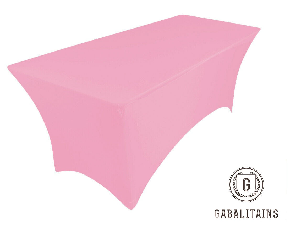 HOUSSE NAPPE RECTANGULAIRE SPANDEX 6ft 183x75x75cm ROSE