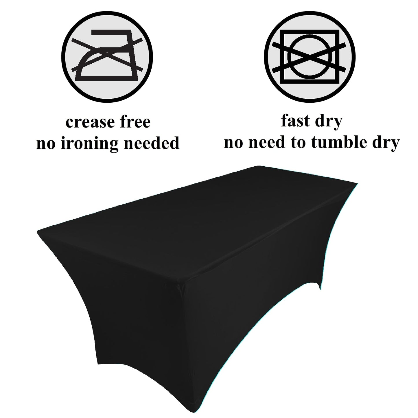 NAPPE RECTANGULAIRE SPANDEX 6ft Fuchsia Gabalitains