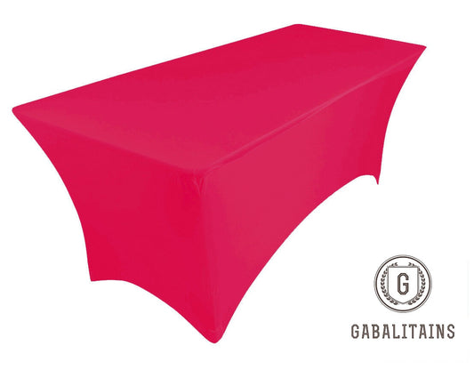 HOUSSE NAPPE RECTANGULAIRE SPANDEX 6ft 183x75x75cm FUSHIA