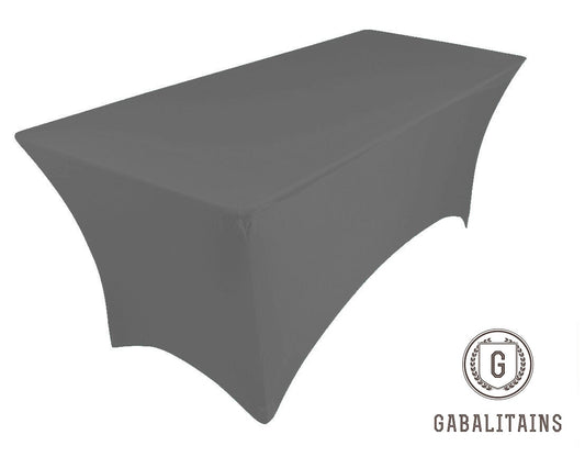 housse nappe rectangle spandex extensible  gris