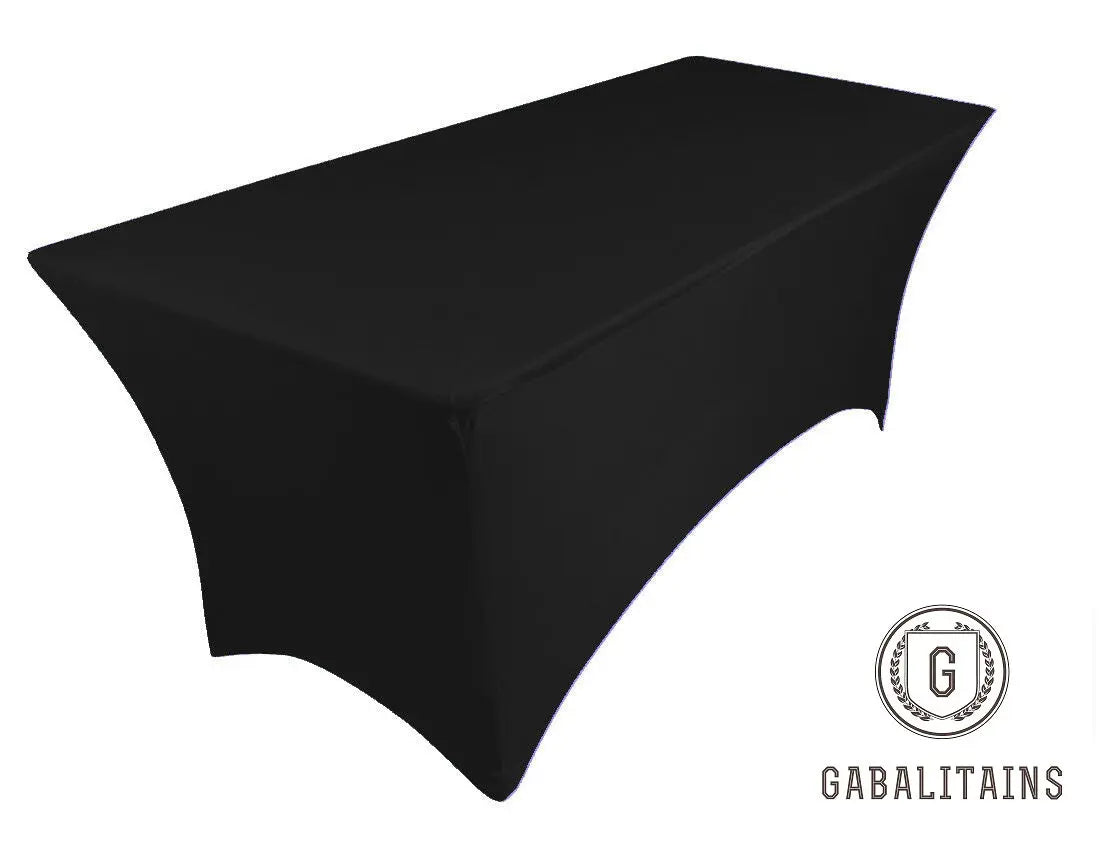 HOUSSE NAPPES RECTANGULAIRE SPANDEX 6ft 183x75x75cm NOIR