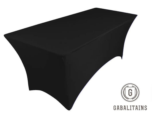 HOUSSE NAPPES RECTANGULAIRE SPANDEX 6ft 183x75x75cm NOIR