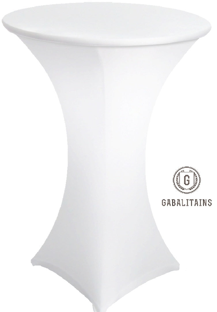 NAPPE BAR COCKTAIL RONDE SPANDEX Ø60 BLANC