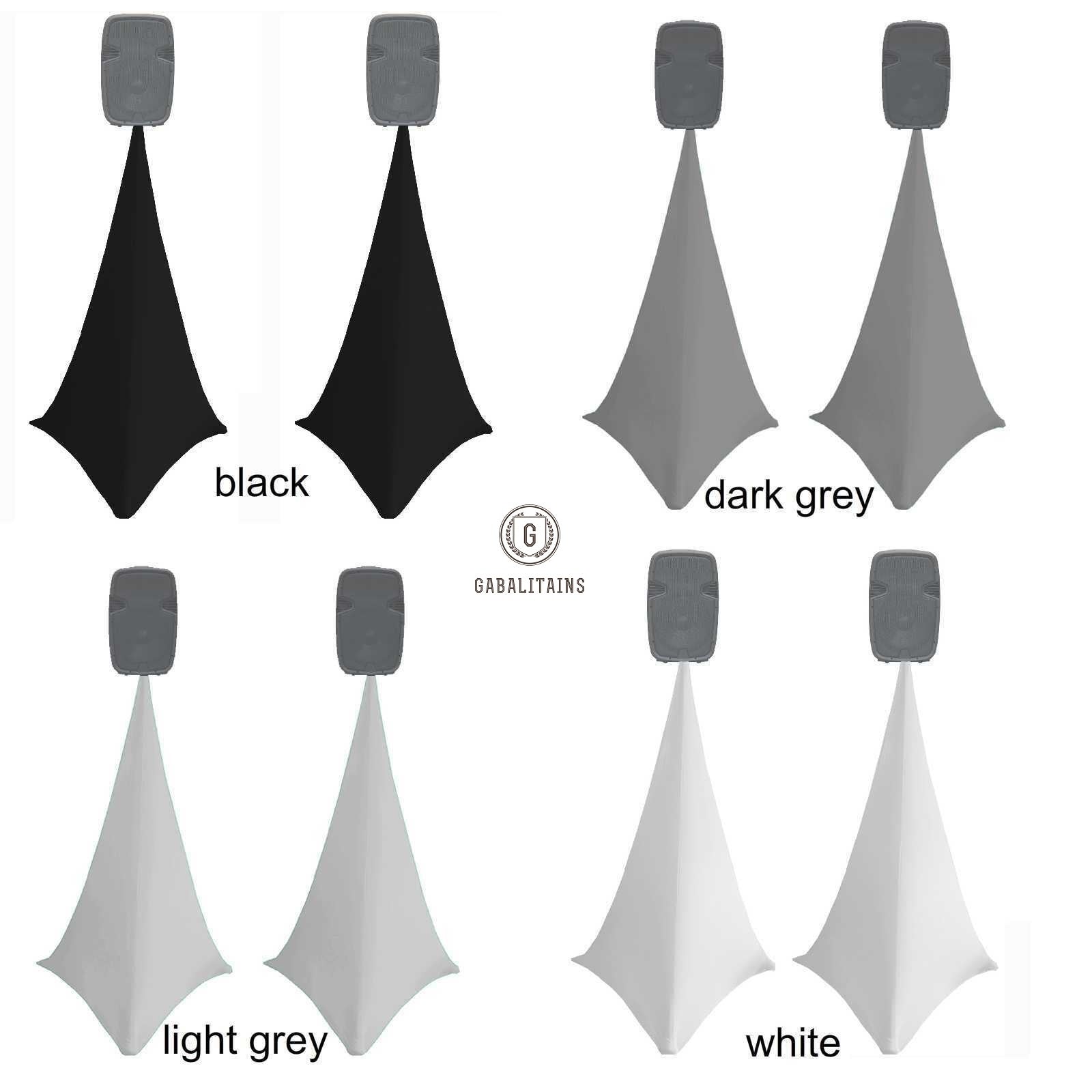 HOUSSE TREPIED ENCEINTE SCRIM SPANDEX ELASTHANNE 140x75cm BLANC GRIS NOIR