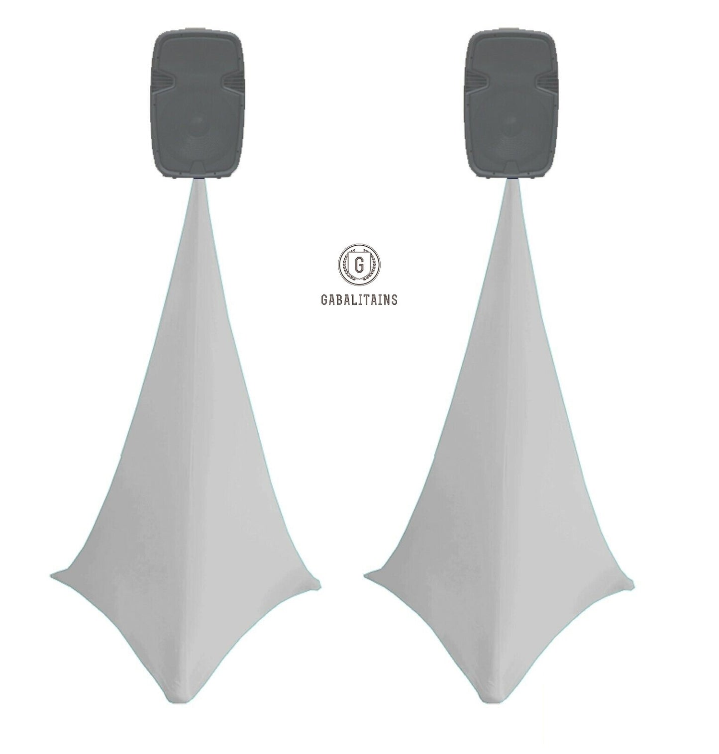 HOUSSE TREPIED ENCEINTE SCRIM SPANDEX ELASTHANNE 140x75cm GRIS CLAIR