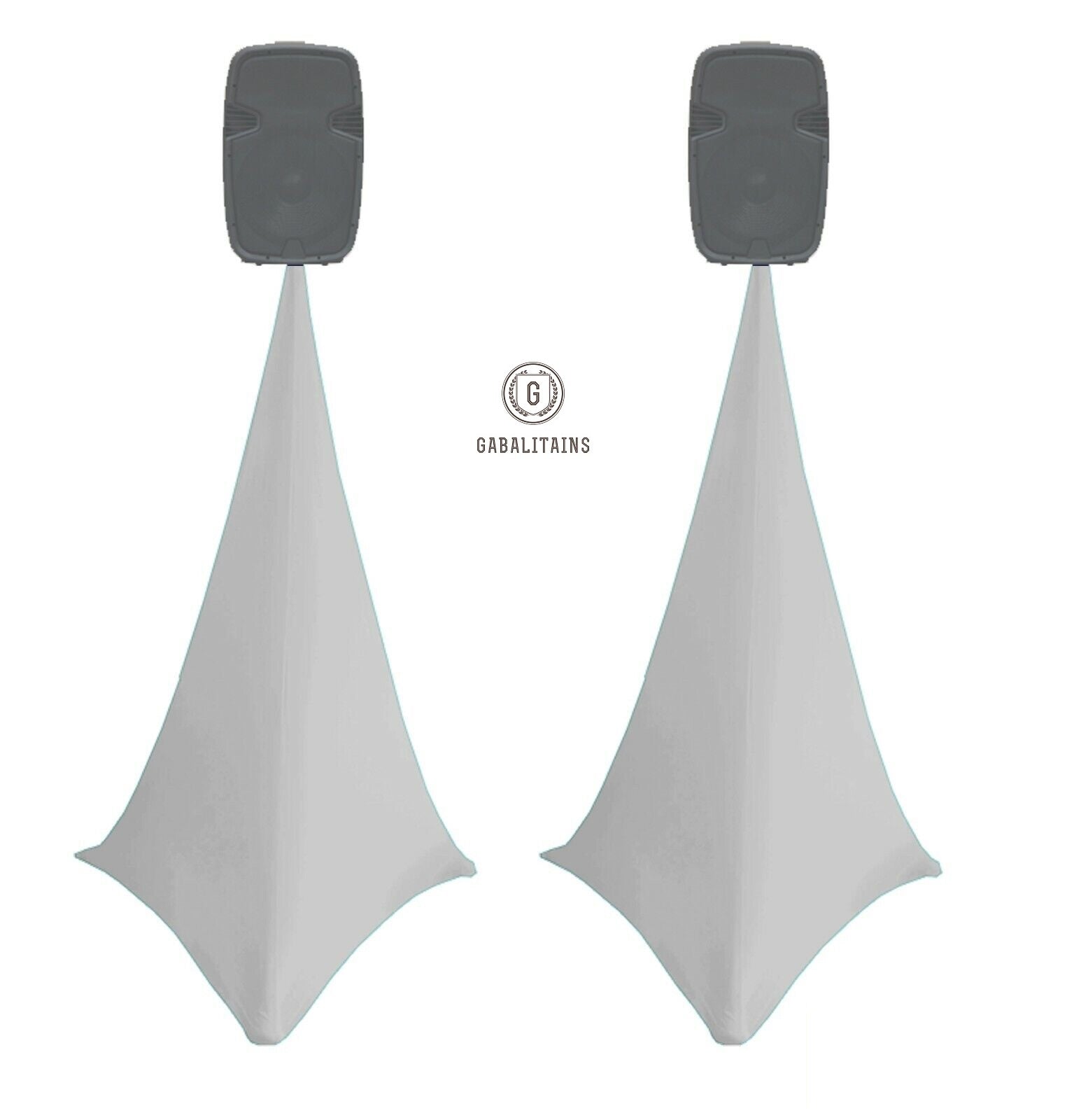 HOUSSE TREPIED ENCEINTE SCRIM SPANDEX ELASTHANNE 140x75cm GRIS CLAIR