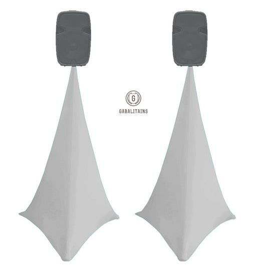 HOUSSE TREPIED ENCEINTE SCRIM SPANDEX ELASTHANNE 140x75cm GRIS CLAIR