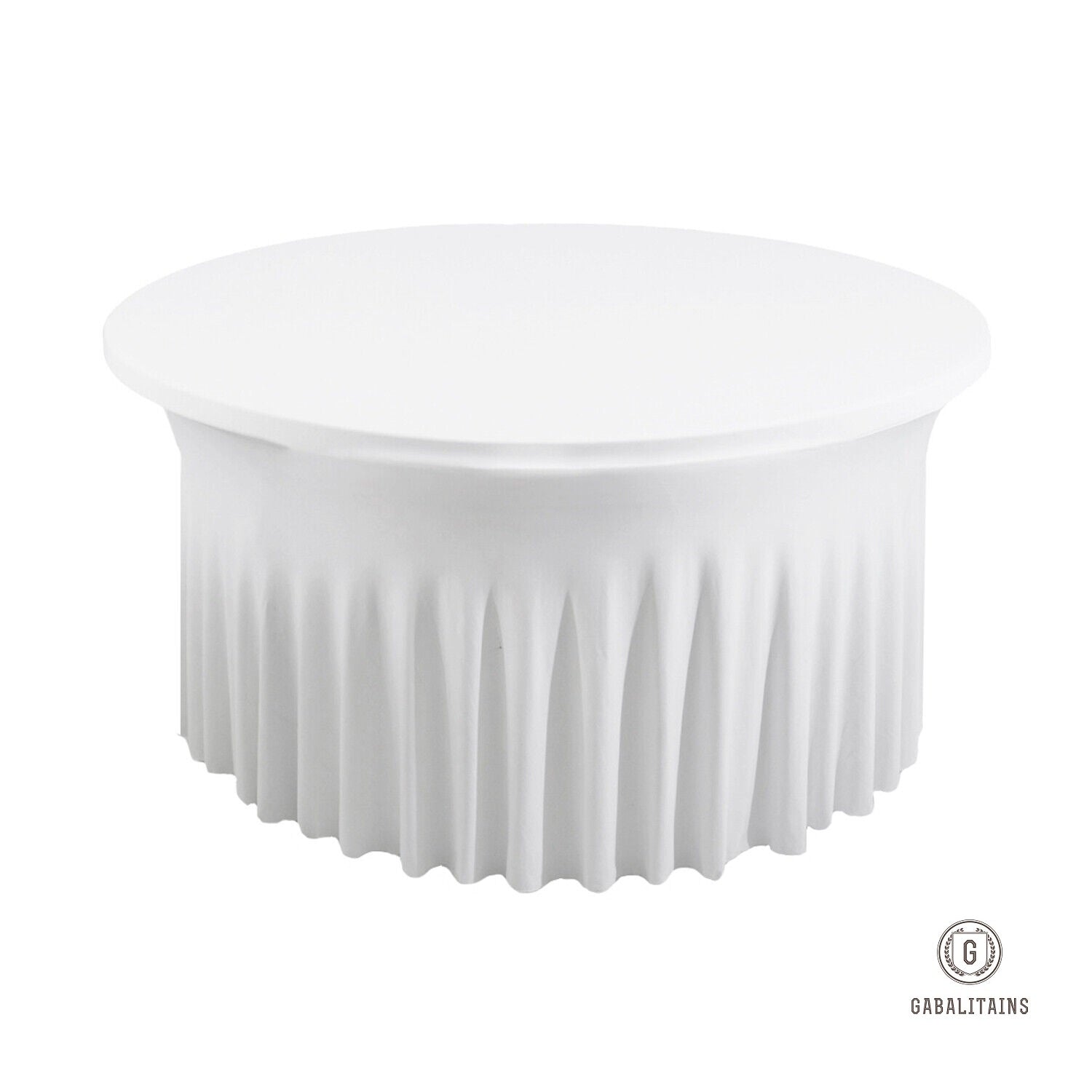 NAPPE RONDE JUPONNE SPANDEX LYCRA EXTENSIBLE BLANC